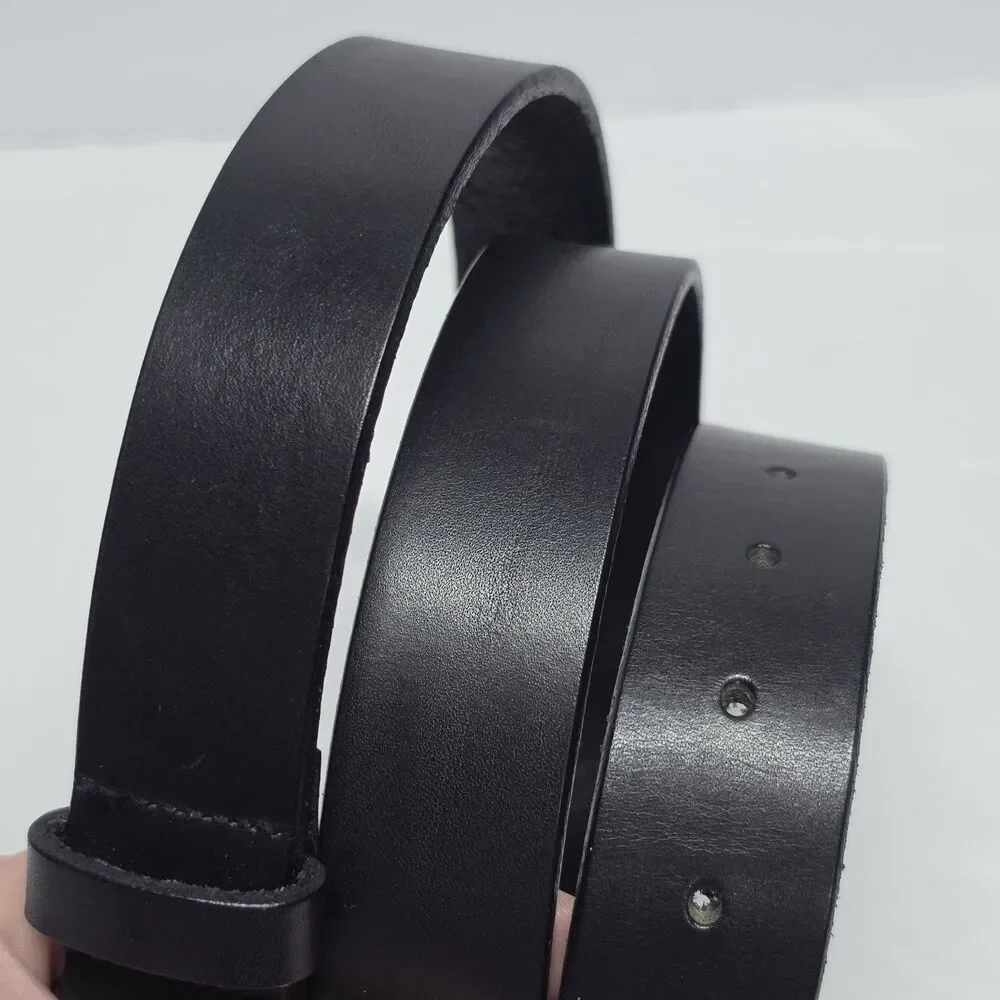 POLO Ralph Lauren Men’s Black Leather Belt Silver Tone Buckle Size 40